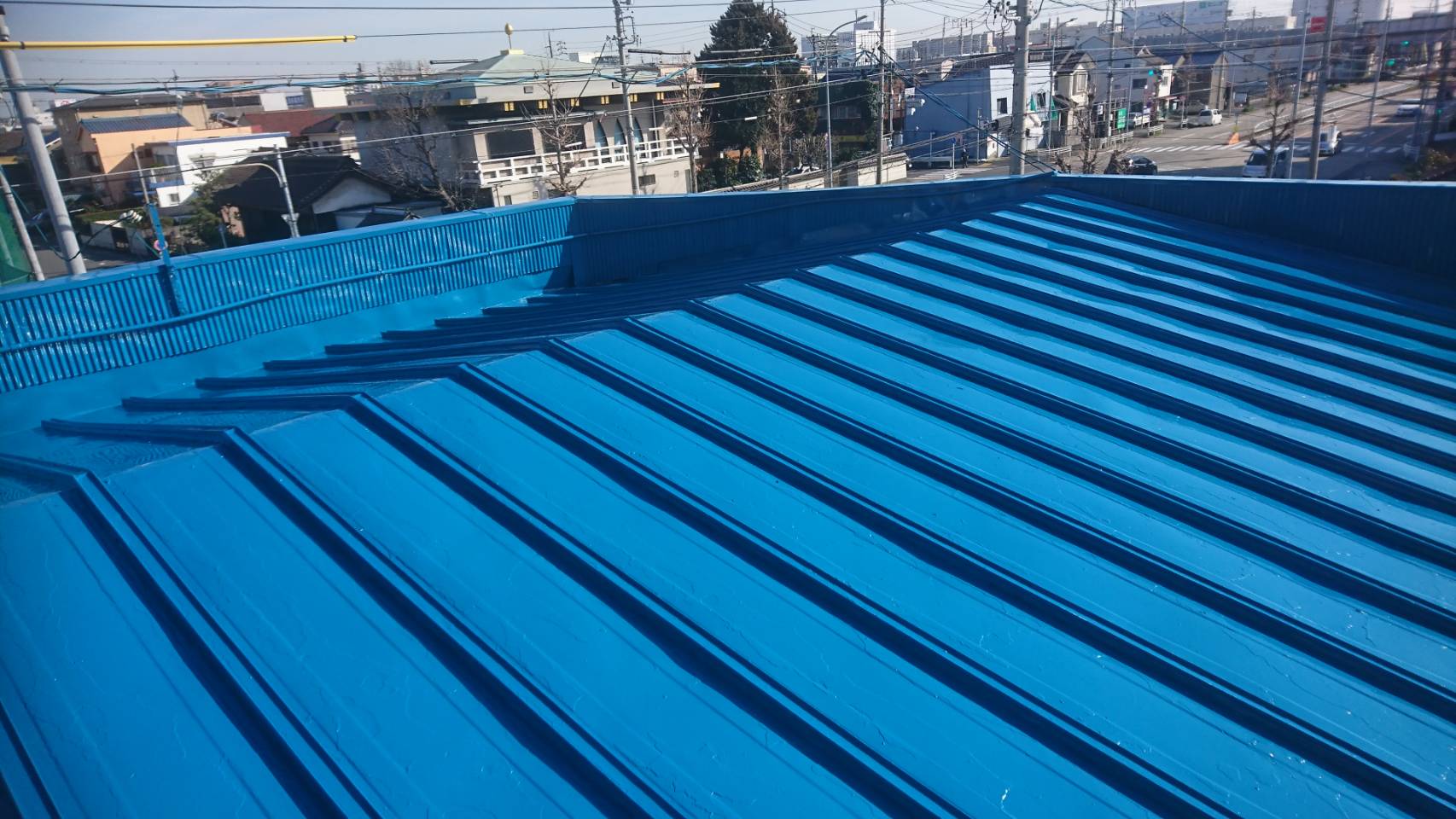 屋根塗装 施工後 名古屋市熱田区法人店舗屋根塗替え工事